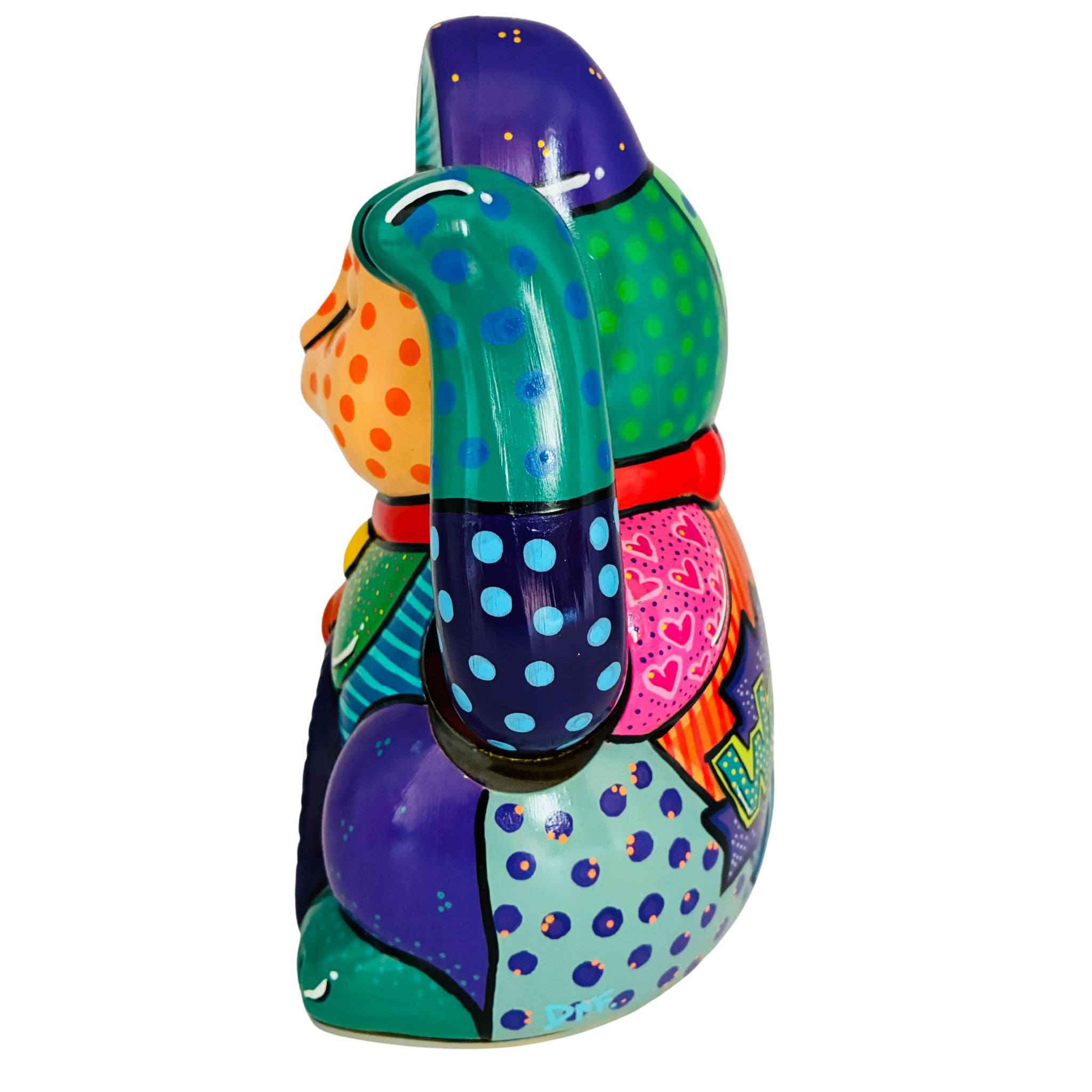 Maneki Neko Lucky Cat Pop Art Figurine - 14x20cm