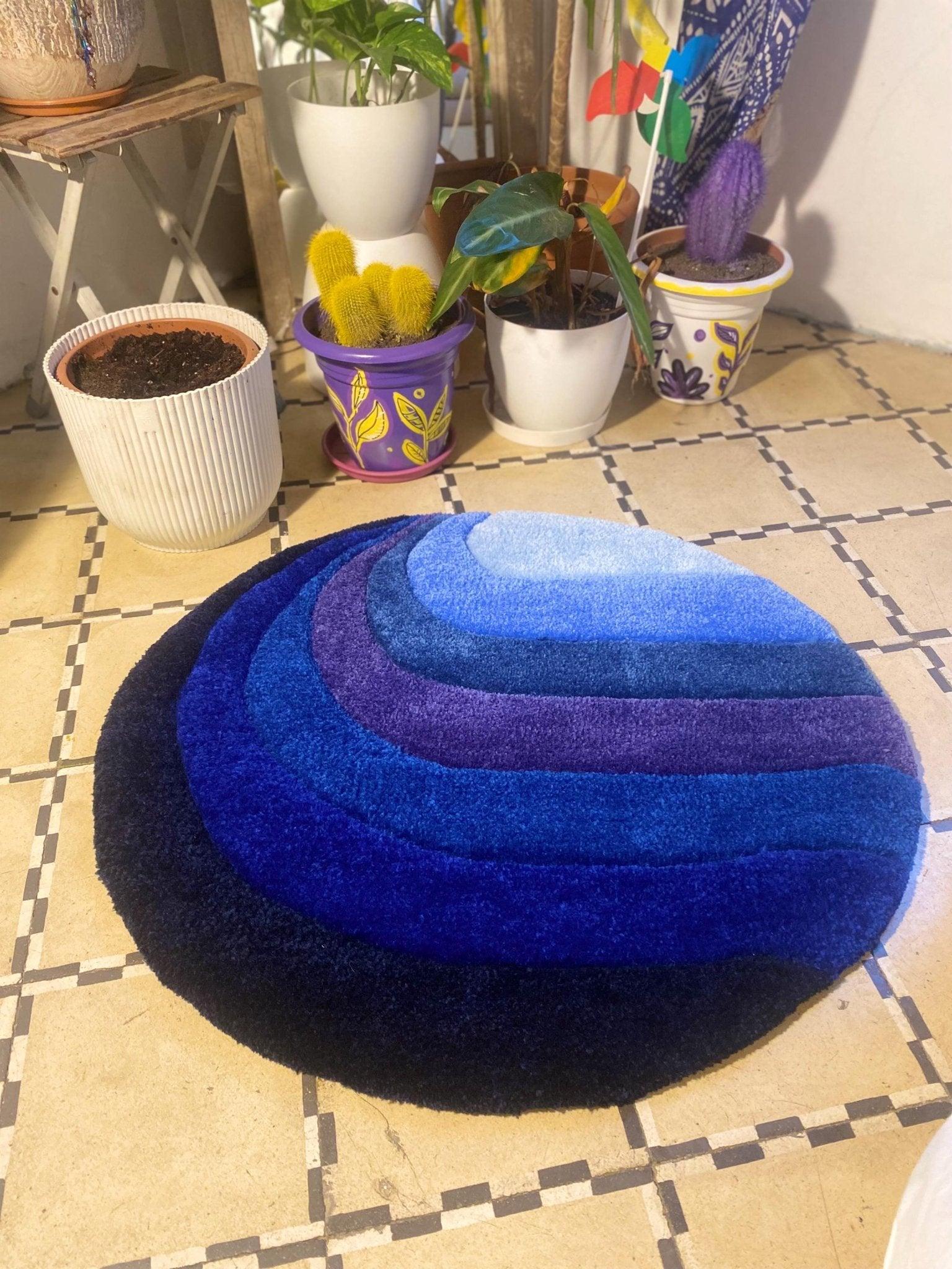 Gradient Blue Ombre Rug - endorphin art