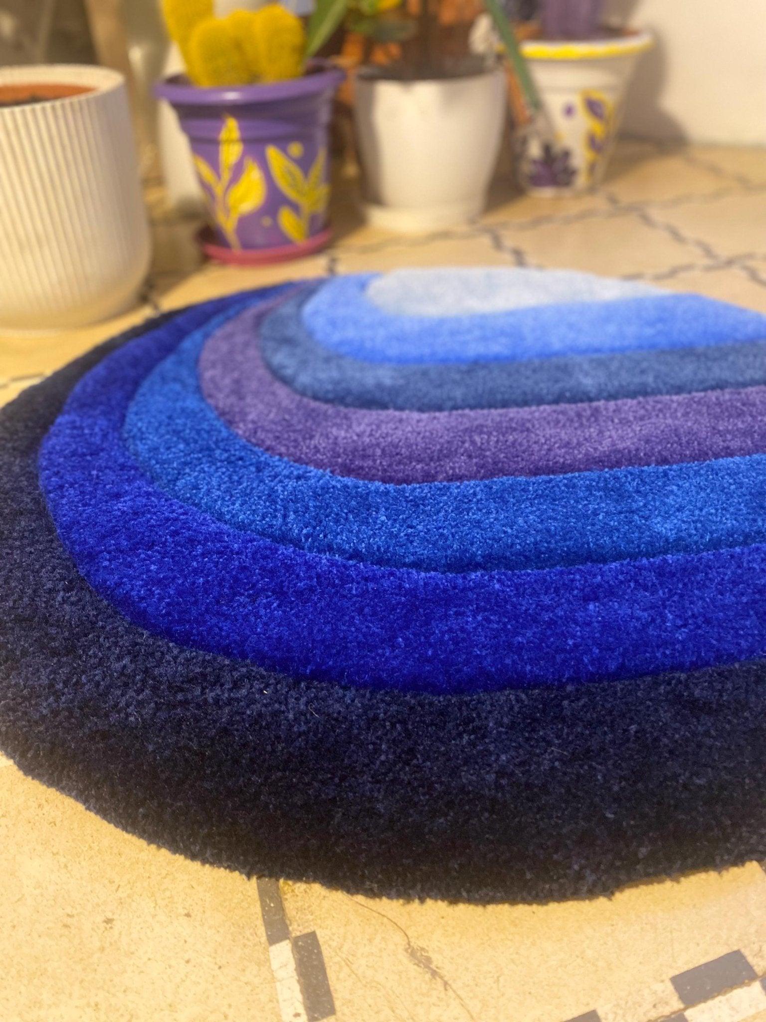 Gradient Blue Ombre Rug - endorphin art