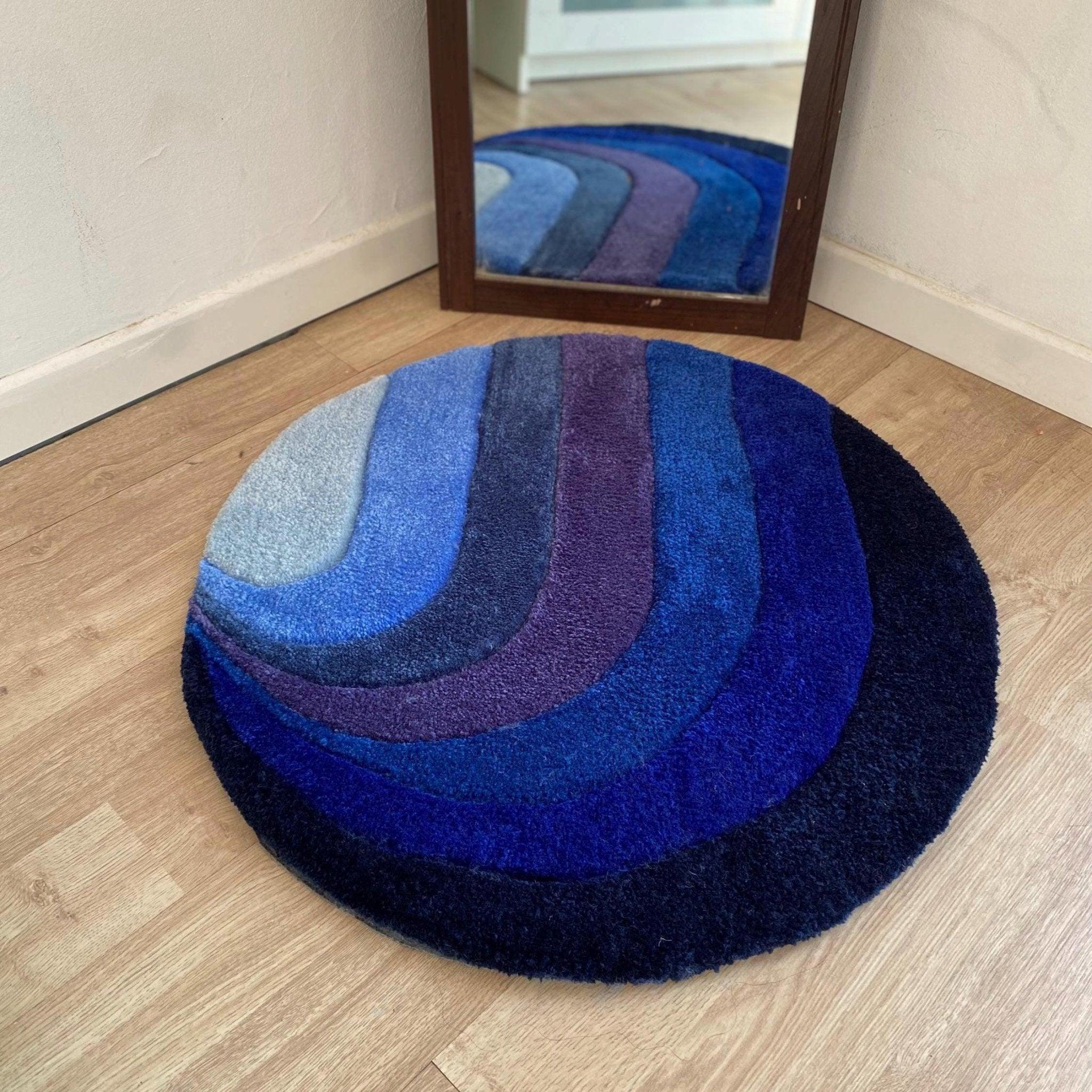 Gradient Blue Ombre Rug - endorphin art