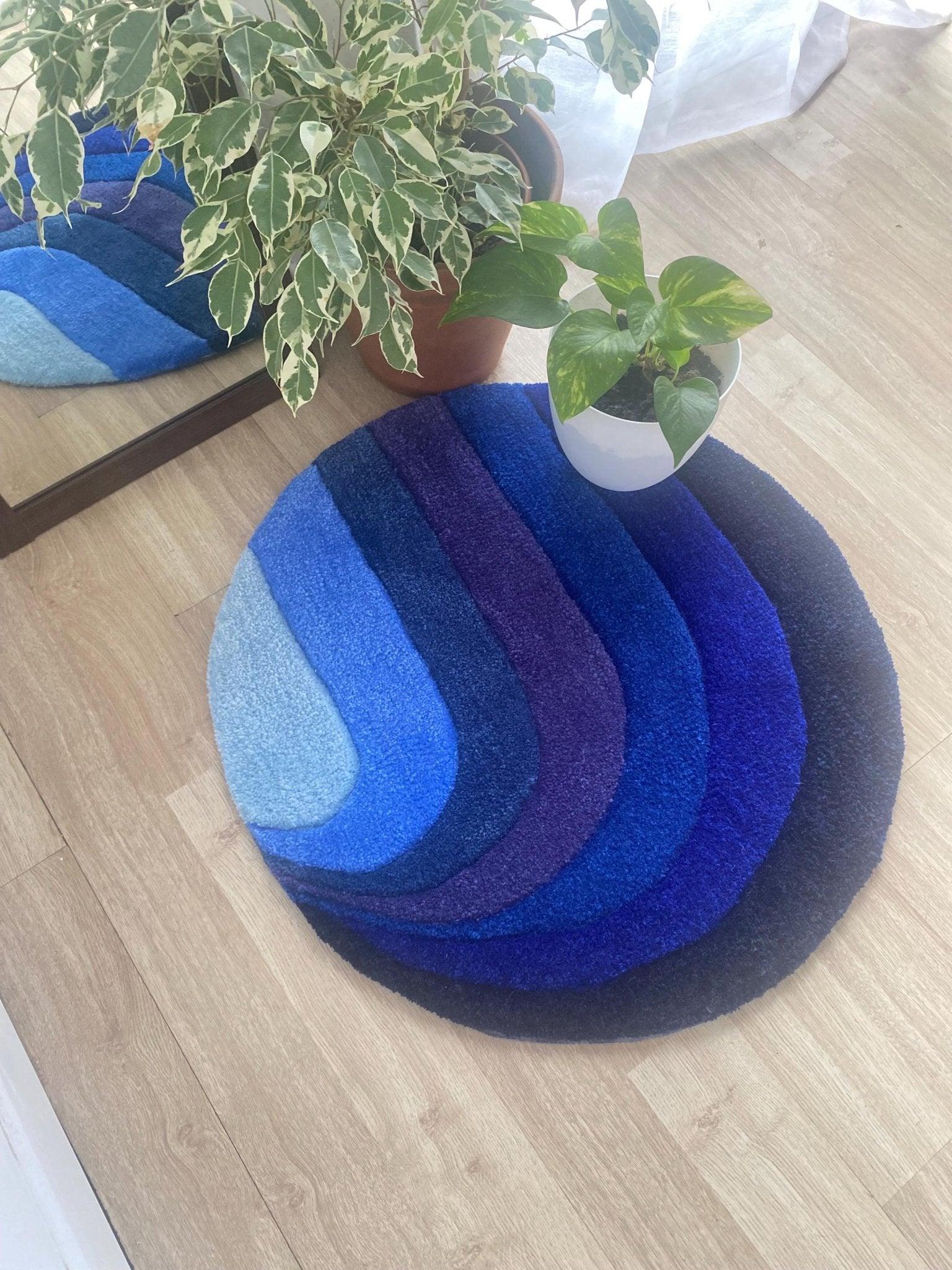 Gradient Blue Ombre Rug - endorphin art