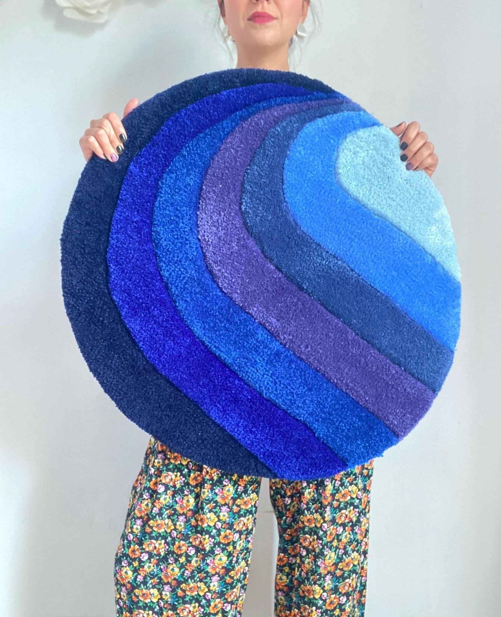 Gradient Blue Ombre Rug - endorphin art