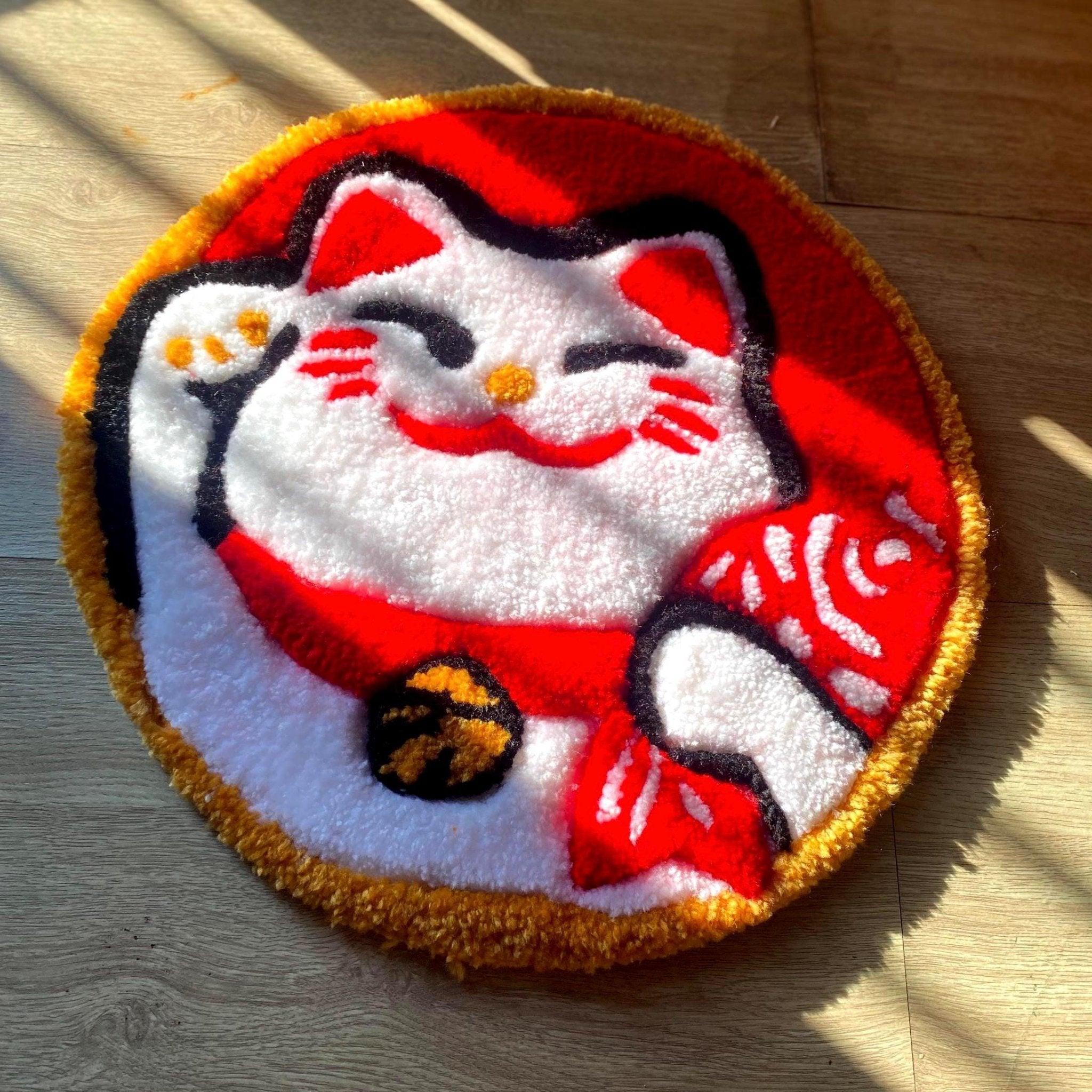 Maneki Neko Hand Tufted Rug - endorphin art