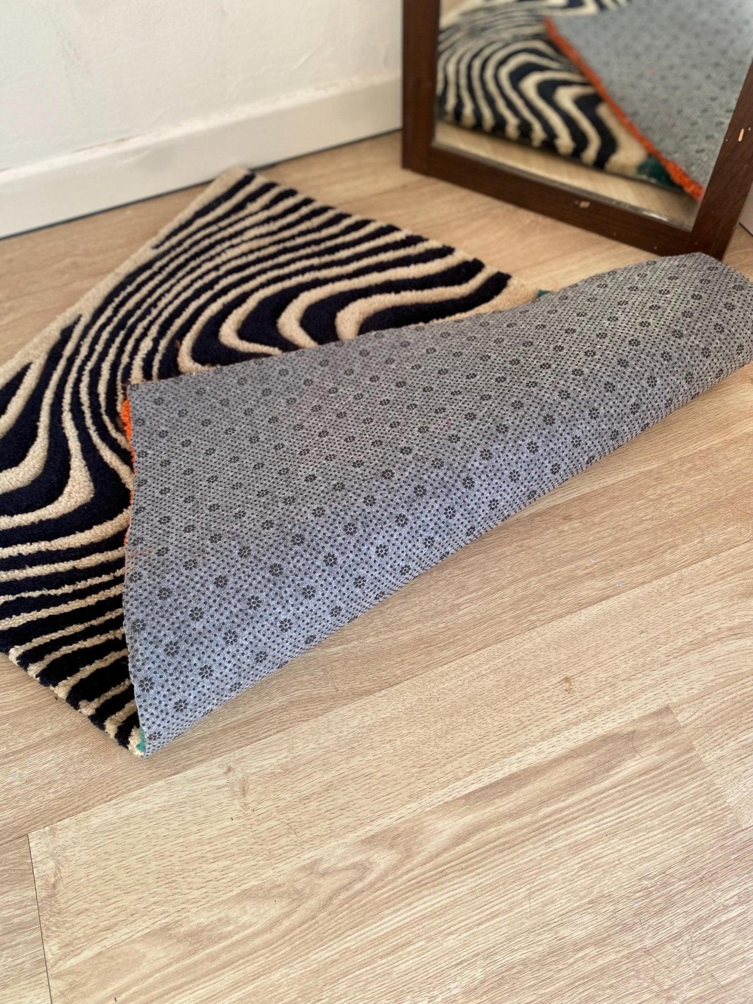 Zebra Pattern Hand Tufted Rug - endorphin art