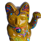 Maneki Neko Beatles Yellow Submarine Lucky Cat Figurine_endorphin art