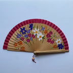 Folding Hand Fan - Wild Flower Art - Wood (42x23cm)_endorphin art