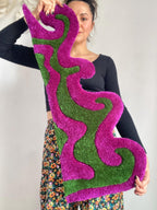 Funky 70s Purple Green Rug - endorphin art