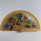 Folding Hand Fan - Keith Haring Art - Wood (42x23cm)_endorphin art
