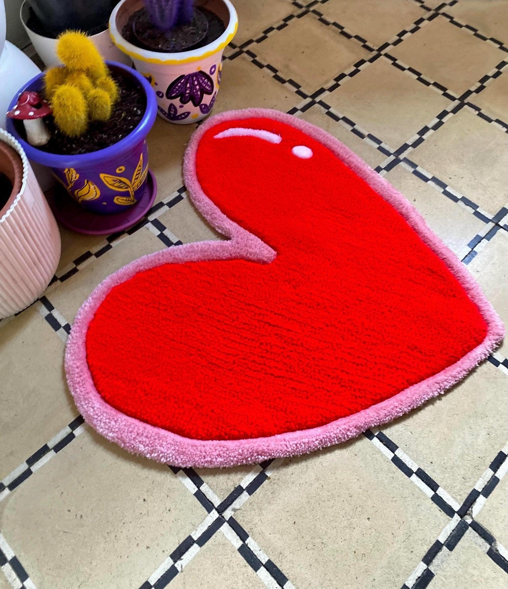 Heart Shaped Rug - endorphin art
