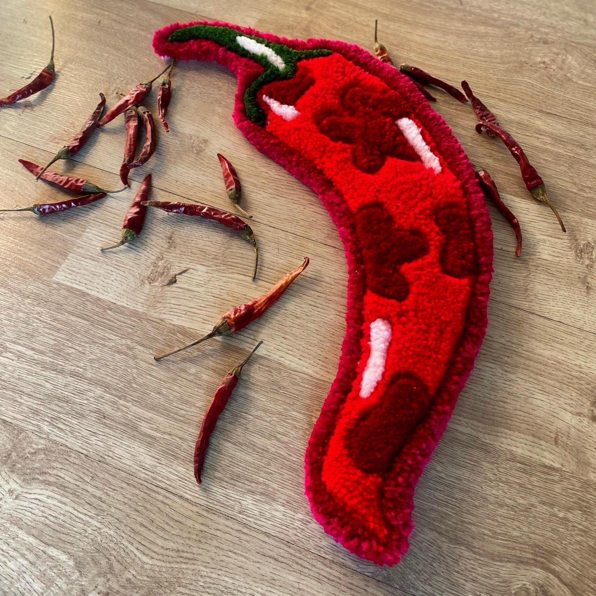 Hot Pepper Tufted Rug - endorphin art