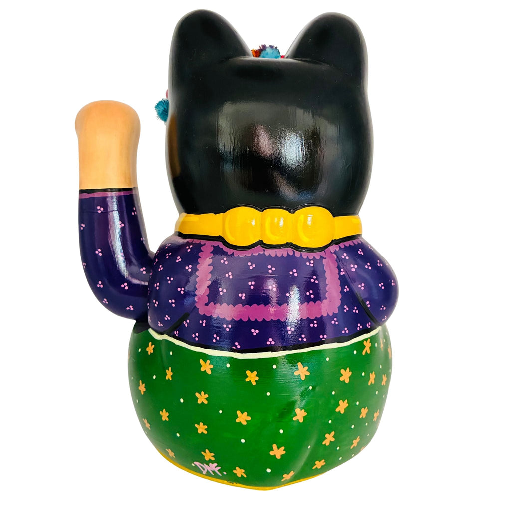 Maneki Neko Frida Kahlo Lucky Cat Statue - 14x20cm_endorphin art