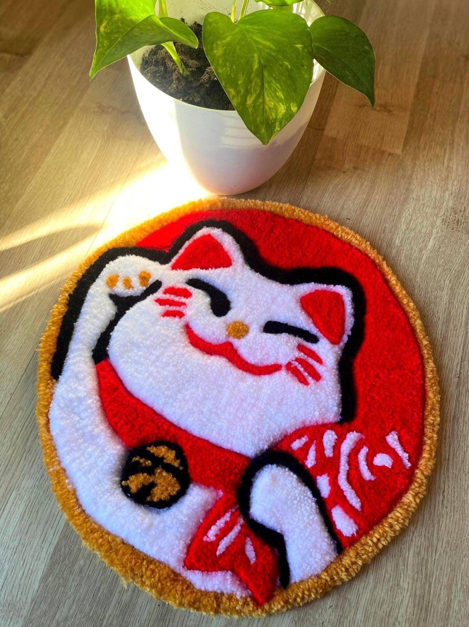 Maneki Neko Hand Tufted Rug - endorphin art
