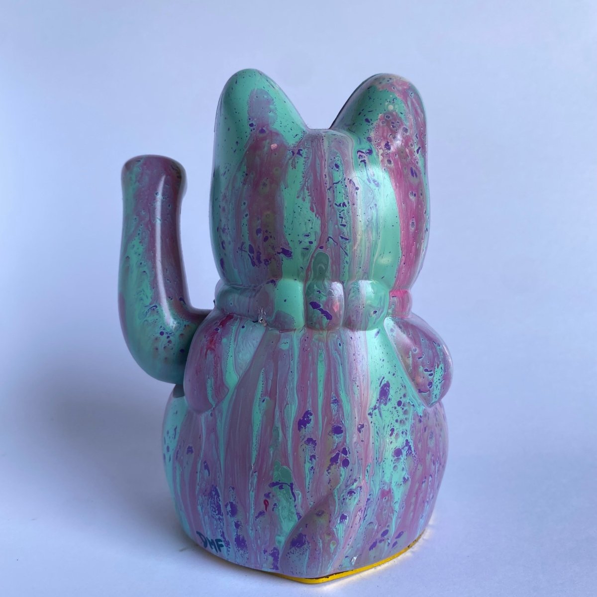 Mint Lilac Splash Lucky Cat_endorphin art