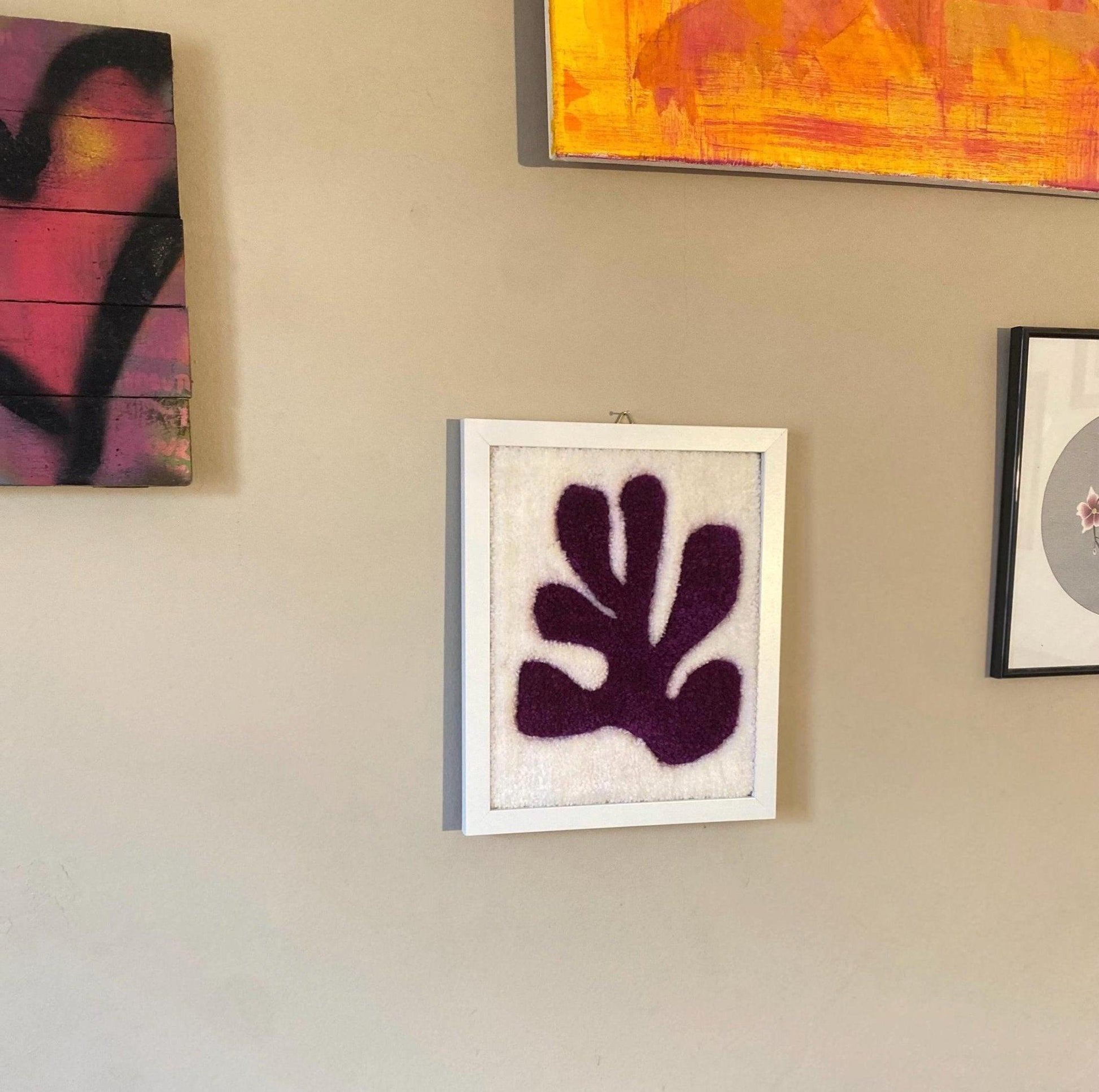 Set of 2 Framed Tufted Flowers - endorphin art