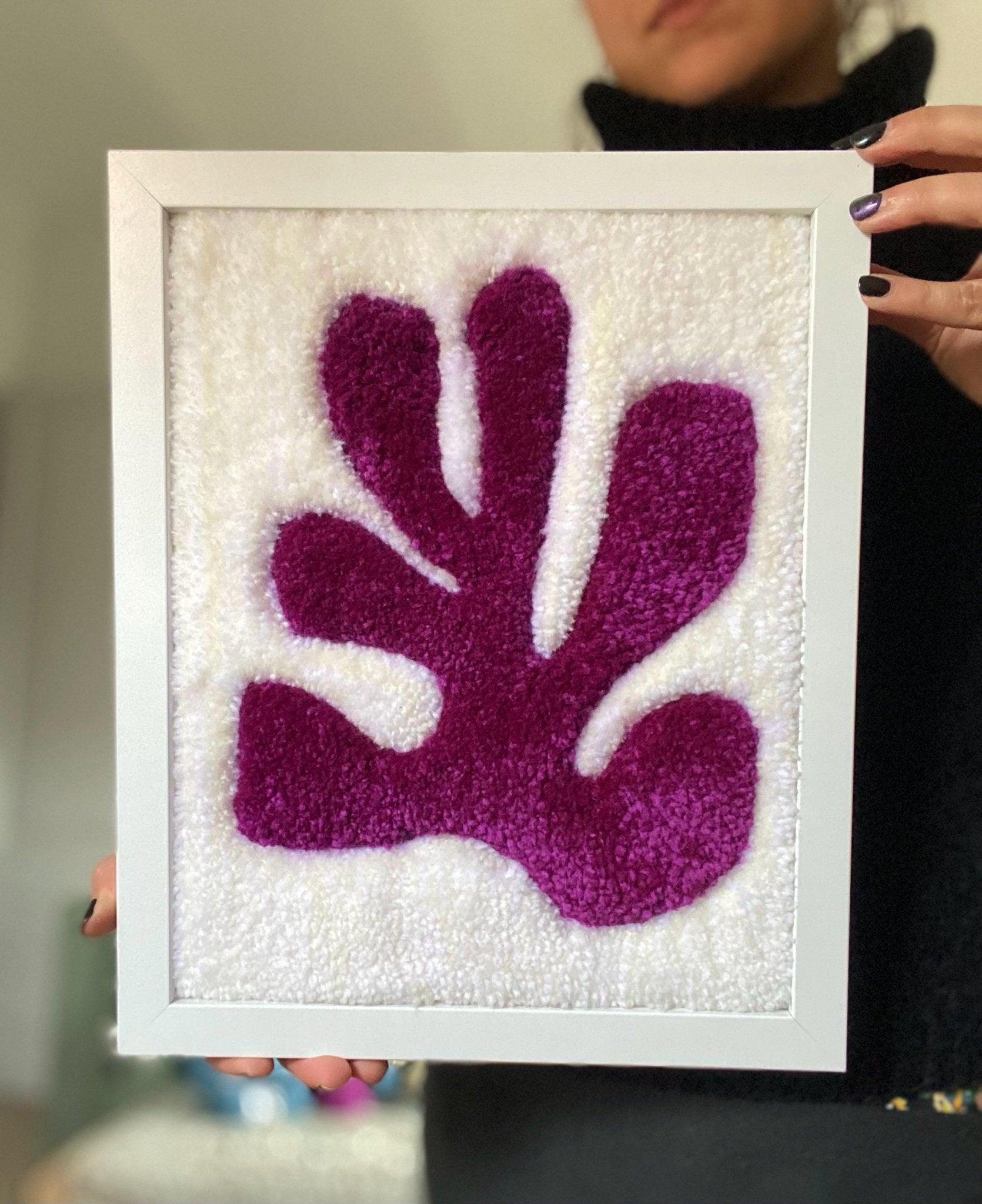 Set of 2 Framed Tufted Flowers - endorphin art