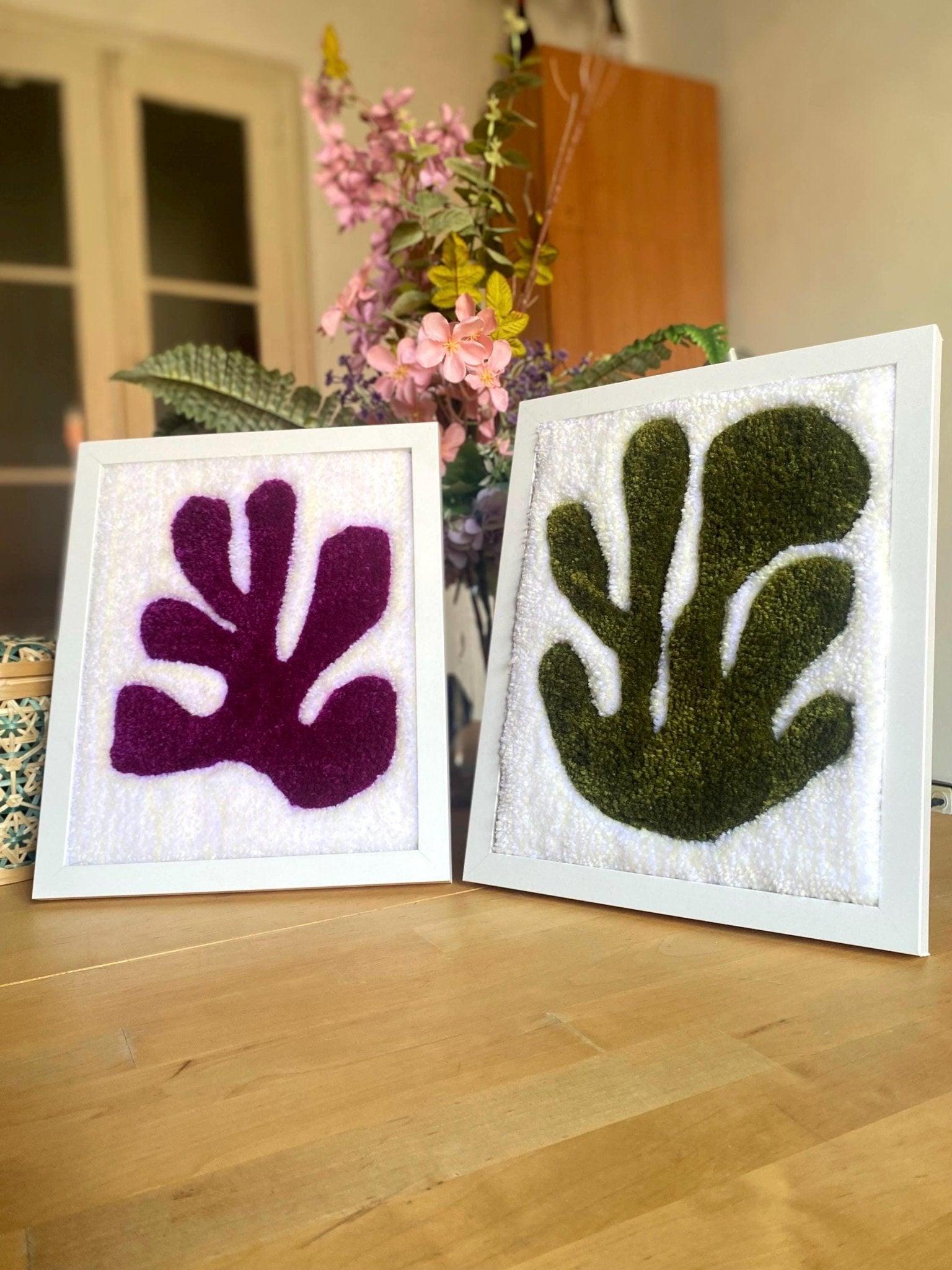 Set of 2 Framed Tufted Flowers - endorphin art