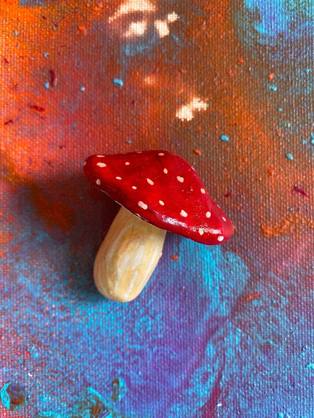 Set of 4 Clay Mushroom Fridge Magnets - endorphin art